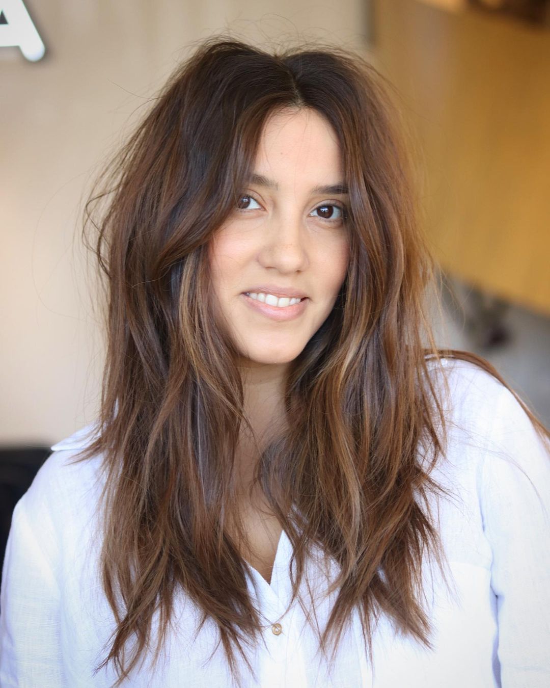Midi-to-Long Caramel Brown Wolf Cut